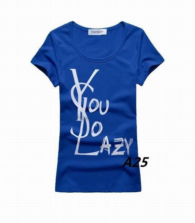 YSL short round collar T woman S-XL-244